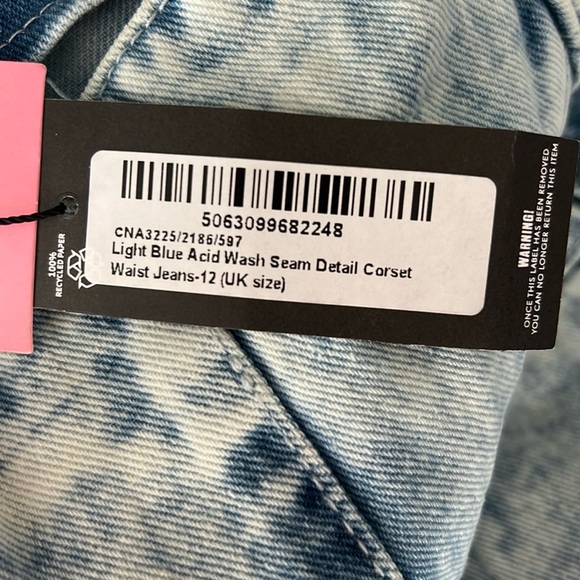 Stylish Blue High-Waisted Women Jeans - Picture 3 of 7